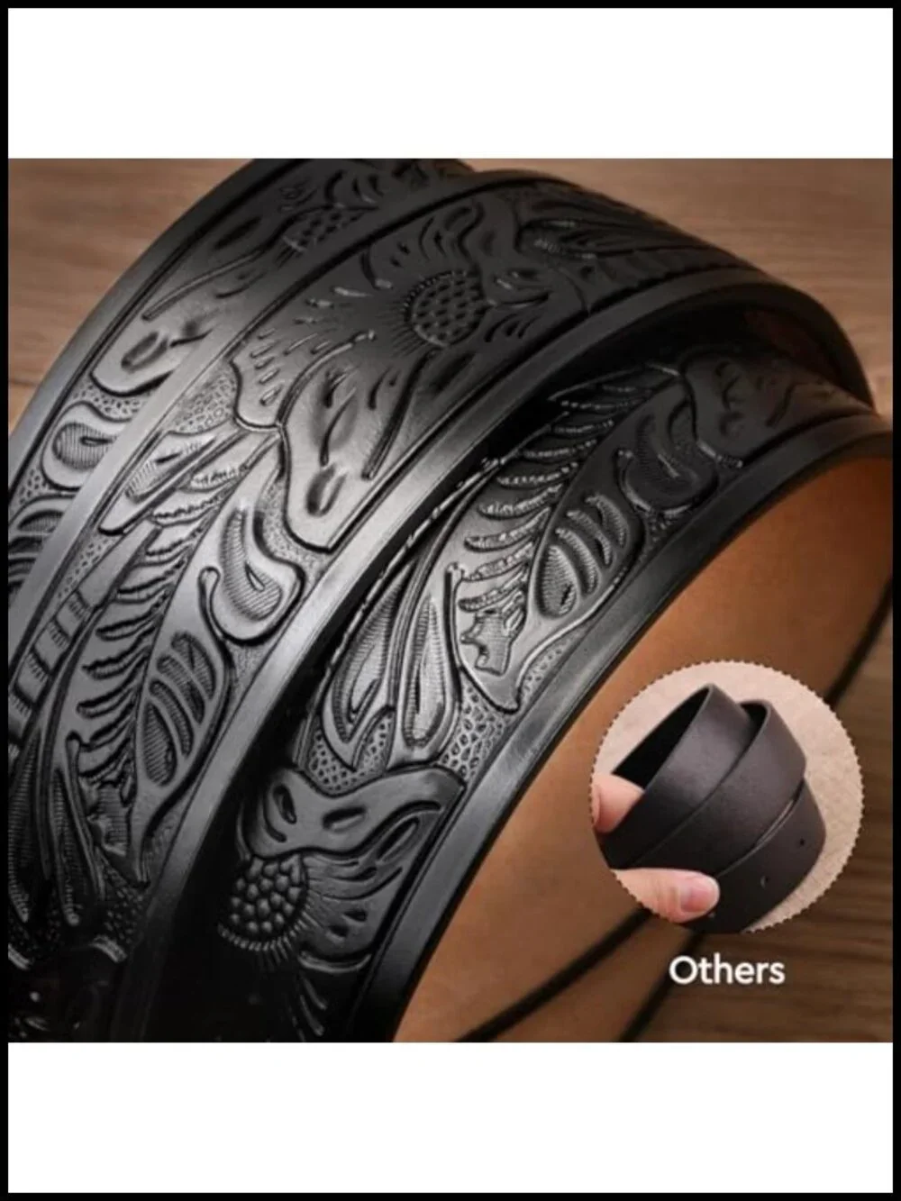 Western Leather Ratchet Belt for Men Women Casual Adjustable